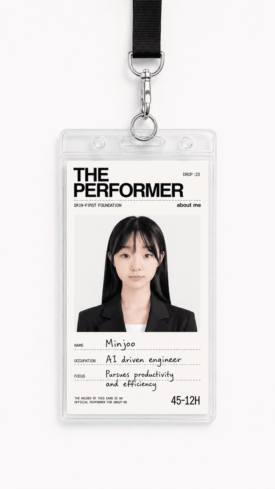 Minjoo portfolio entry badge